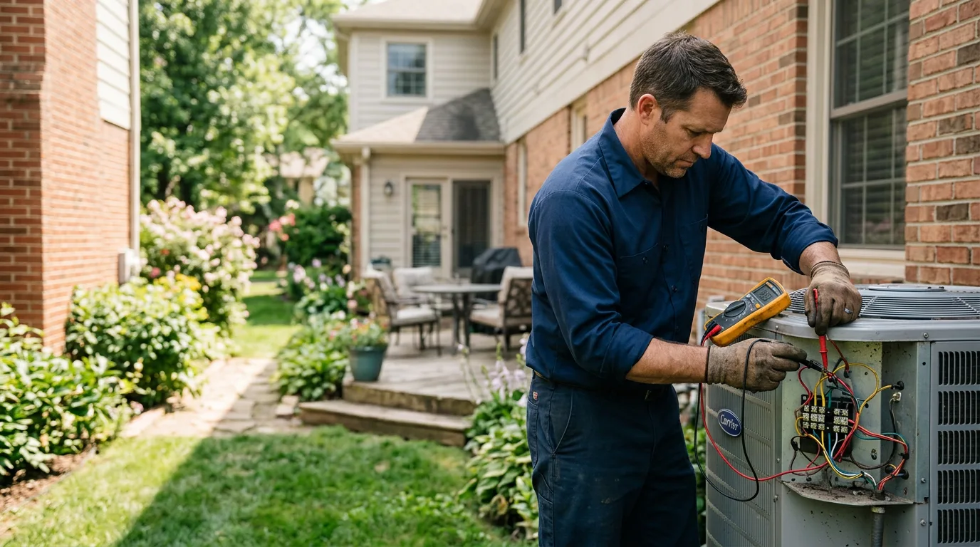 HVAC technician working near Hampton, VA